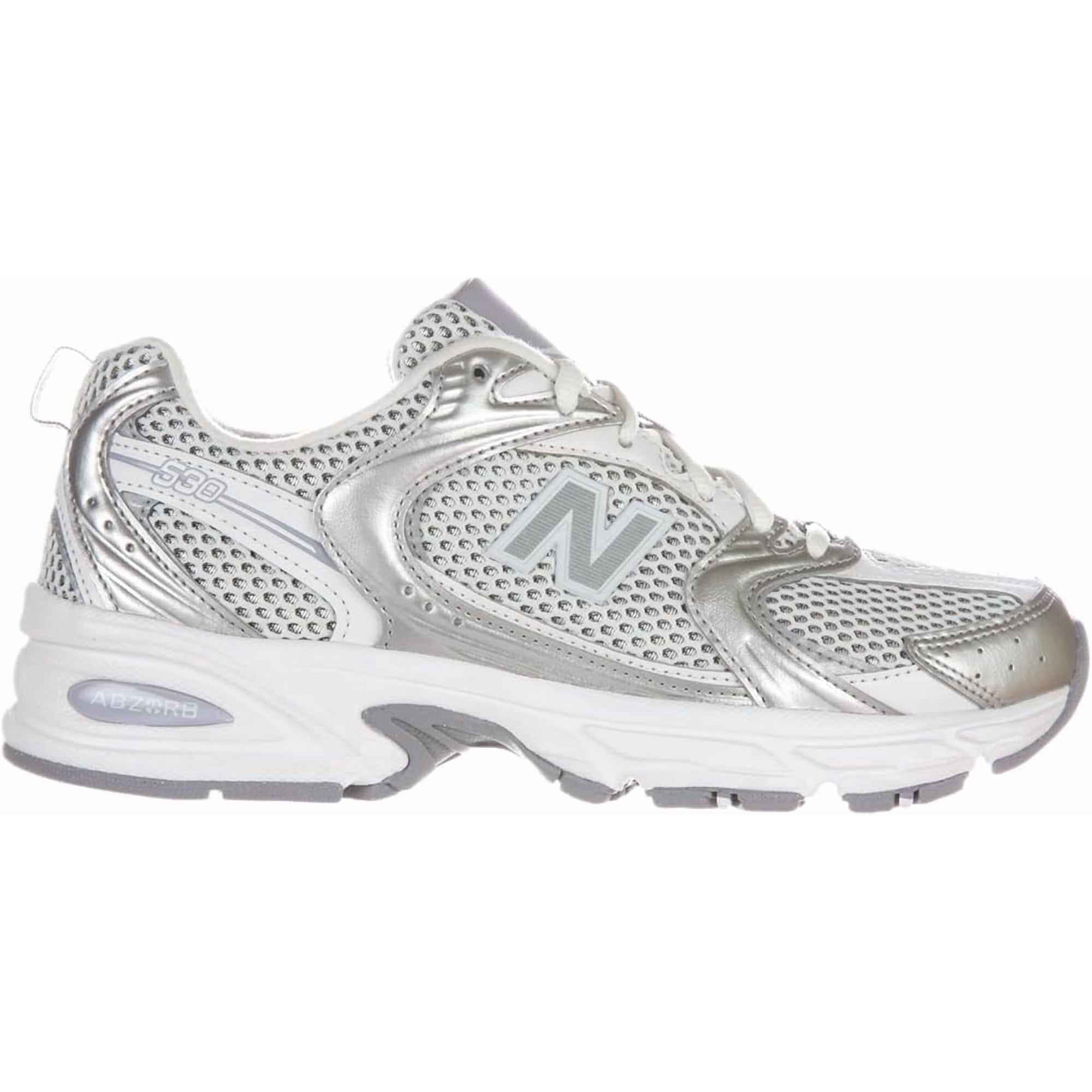 New Balance Unisex 530 Grey Matter/Silver Metallic SIZE Mens 5 Womens 6.5 Medium
