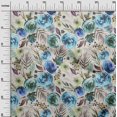 thumbnail image 3 of oneOone Cotton Cambric Medium Blue Fabric Florals Quilting Supplies Print Sewing Fabric By The Yard 56 Inch Wide-J1, 3 of 6