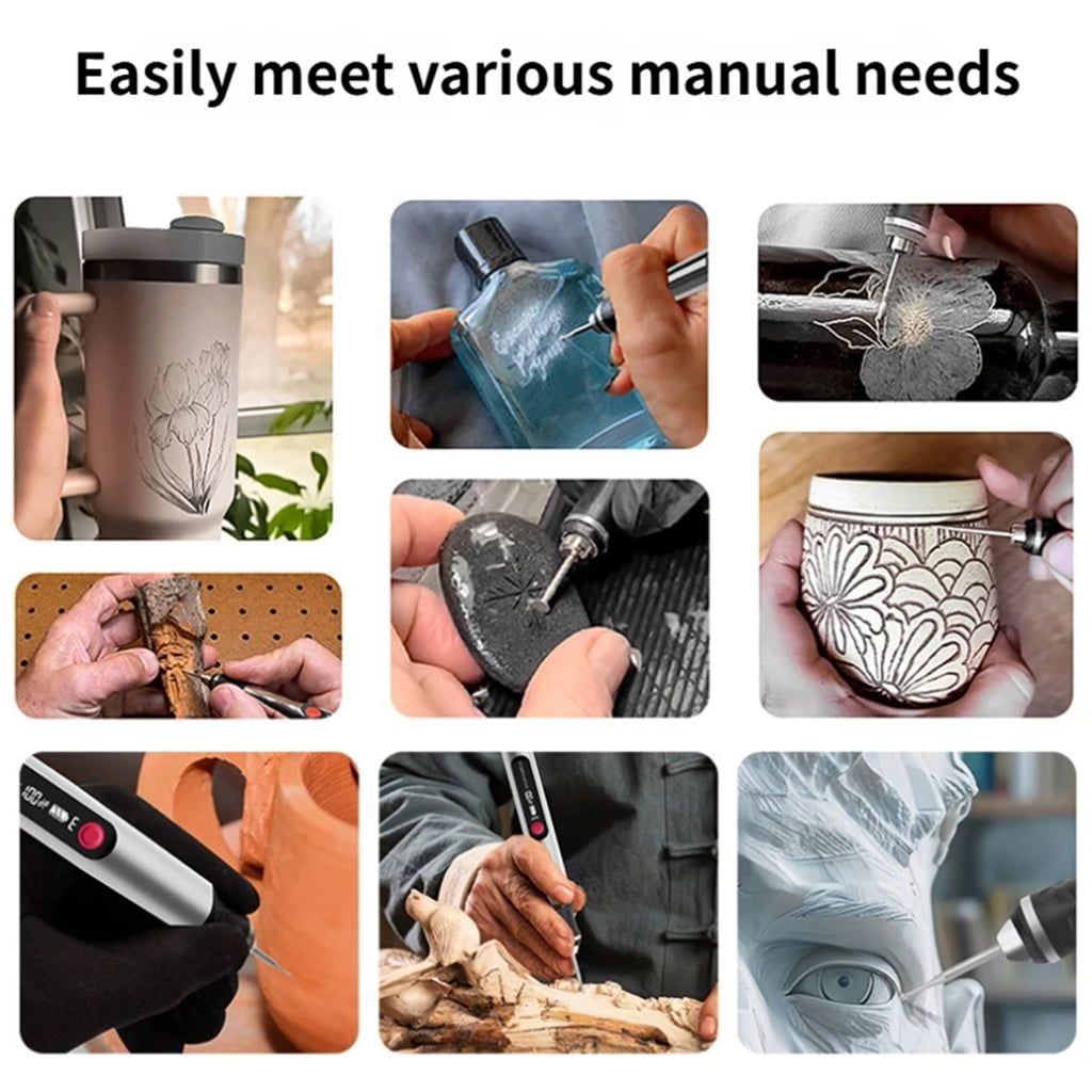 Engraving Pen Carving Pen Overheat Protection Adjustable Speed Electric Polisher for Artists and Craftsmen