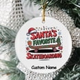 thumbnail image 2 of Skateboarding Christmas Ornament 2025, Custom Gifts for Skateboarding Lovers, Gift for Christmas, Xmas Tree Hanging Decoration, Gifts Sports Fan, Santa's Favorite Skateboarding, 2 of 5