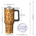 thumbnail image 2 of 40oz Tumbler with Handle and Straw, Vacuum Insulated Stainless Steel Travel Mug, Fits Car Cup Holder, Animal Print, 2 of 6