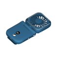 thumbnail image 2 of Ventilador pequeño portátil, plegable, compacto, de escritorio, con pantalla LED, con clip, personal, para el hogar, viajes, oficina, dormitorio, camp Azul, 2 of 8