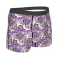 thumbnail image 3 of Balery Violets Flowers Men's Boxer Briefs, Soft and Breathable Cotton Underwear with nylon Waistband-X-Large, 3 of 9