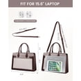 thumbnail image 4 of Bolsa para portátil LOVEVOOK para mujer de piel sintética impermeable de 15.6 pulgadas, 4 of 9