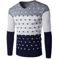 thumbnail image 1 of QIPOPIQ Men's Essential Long Sleeve Cotton V-Neck Pullover Sweater Clearance, 1 of 7