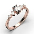thumbnail image 3 of Minimalist Classic 0.65 Carat Oval Cut Diamond Moissanite Engagement Ring, Fairy And Dainty Ring, Wedding Ring in 10k Solid Rose Gold, Gift For Woman, Promise Ring, Anniversary Ring, 3 of 3