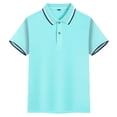 thumbnail image 6 of Staki Baby Boy Clothes Boys' Polo Shirt -Classic Fit Short Sleeve Pique Polo - Comfort Stretch Collared Golf Shirt for Boys 1-10Y(Mint Green,5-6 Years), 6 of 7