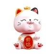 thumbnail image 2 of Resin Lucky Cat Figurine Ornament Art Decorative Creative Craft Animal Sculpture Kitten Statue for Desktop Present Festival Bedroom Cabinet Style B, 2 of 9