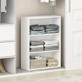 thumbnail image 6 of Furinno Reed 3-Tier Multipurpose Open Shelf Clothing & Closet Storage Organization, Plain White, 6 of 6