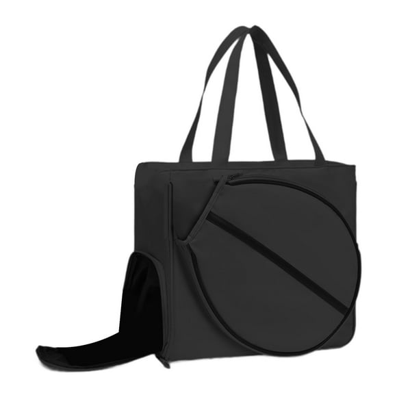 Fitness de la bolsa de tenis con deportes de compartimento de zapatos para mujeres Hands de tenis Negro