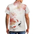 thumbnail image 3 of Uorisanigo Koi Fish Lotus Ink Matching Couple Outfits Men's Button Up Shirt Size 5XL Comfort Summer Beach Tops Large Tall Shirts and Womens Sleeveless Tank Hawaiian Dress with Pocket, 3 of 7