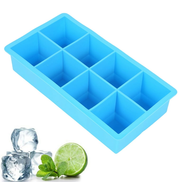 Knions 2 Large Silicone Ice Cube Tray and 2 Mini Ice Cube Trays Silicone  (Pack Of 4), Easy Release Food Grade Flexible Stackable Safe Ice Cube Molds  for Whiskey, Cocktails, Baby Food