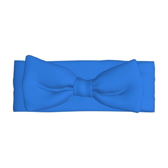Wukai Dodgerblue Print Baby Bow Headband for Newborn Infant Baby Toddler Girls