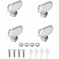 thumbnail image 1 of 4pcs Mirror Clips, Floating Glass Mirror Clip, Bathroom Mirror Clips, Glass Clamp Shelf Support Brackets, 1 of 5