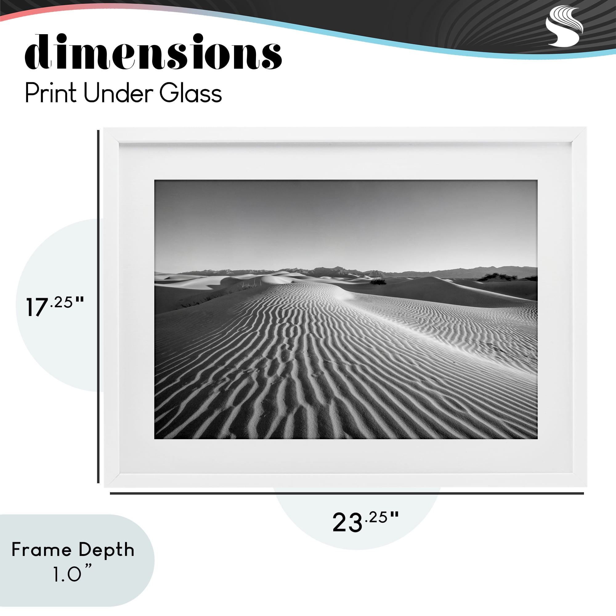 Stupell Industries Sand Waves In The Distance White Framed Print Under Glass, design by Jon Evan