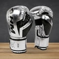 thumbnail image 6 of Muay Thai Competition Gloves Pu Leather Sponge Boxing Gloves Sport Supplies (6OZ Silver), 6 of 10