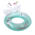thumbnail image 1 of Green Inflatable Glitter Swan Swimming Ring, Kid Pool Ring In Summer, Swim Rings For Kids(L size)_Perfect Gift, 1 of 5