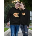 thumbnail image 4 of The Missing Piece Pizza & Slice - His and Her Hoodies - Matching Couple Hoodies Men's Black Medium / Women Black Large, 4 of 6