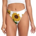 thumbnail image 1 of Fotbe Plump Sunflower And Sketch Tanga Sin Costuras para Mujer con Estampado – Panties Invisibles, Transpirables y Cómodos para Uso Diario-Small, 1 of 6