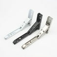 thumbnail image 3 of ziyahi 2pcs Tri-fold Folding Shelf Bracket Wall Mount Spring Loaded Support Heavy Duty Fold Down Hinge, 3 of 8
