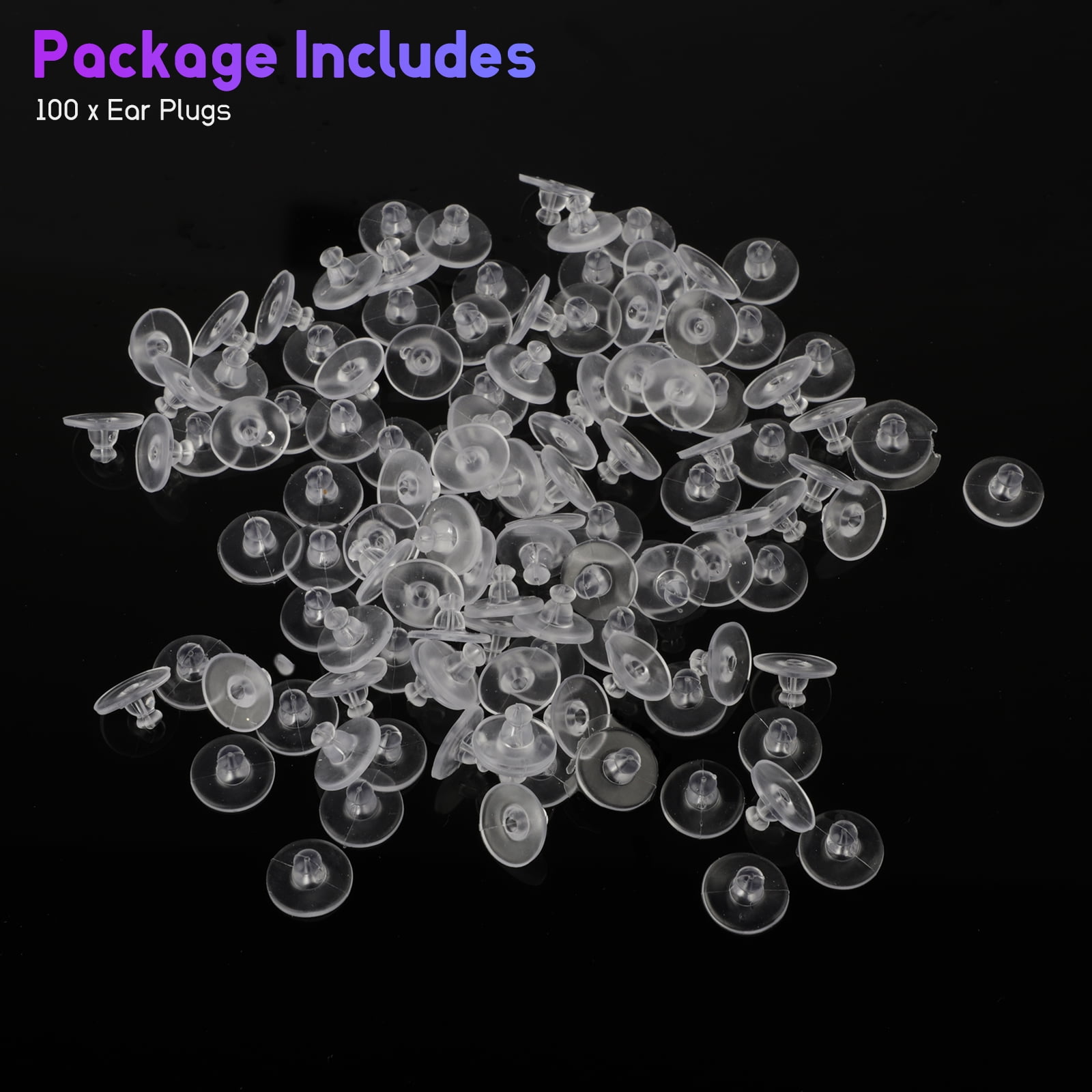 Clear Earring Back 4 mm Flower Silicone Clear Earring Clutch Safety Backings 1000 Pieces (Flower), Adult Unisex, Size: One size, Grey