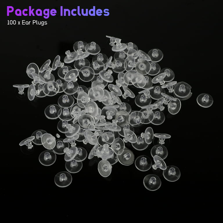 Silicone Clear Earring Backs,700Pcs Clear Bullet Earring Backs Soft Earring  Stoppers Rubber Earring Backings