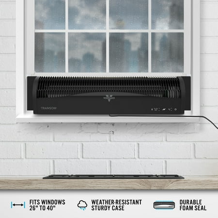 Vornado - TRANSOM Window Fan with Reversible Exhaust - Black