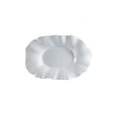 

Catering Collection Wavy Platter 26 W X 17 L X 3-1/2 H Porcelain White 3 packs