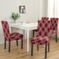 thumbnail image 2 of Chair Covers Set of 4 for Dining Room, Stretch Washable Slipcovers with Retro Plaid Pattern, Removable Polyester Seat Protector for Home Kitchen Use, 2 of 5