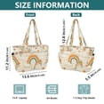 thumbnail image 4 of FORMRS Tote Bag for Women Quilted Large Capacity Travel Work Carry On Shoulder Handbag, Retro Rainbow, 4 of 7