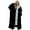 Black, variant on Women's Long Sleeve Hooded Jacket Cozy Oversized Winter Coat With Trim Details For Cold Weather Comfort