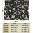 thumbnail image 3 of Paris Eiffel Tower and Roses Flowers (Black) Throw Blanket Ultra Soft Warm All Season Valentine''s Day Decorative Fleece Blankets for Bed Chair Car Sofa Couch Bedroom 50"X40", 3 of 6