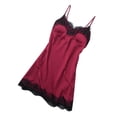 thumbnail image 4 of Camisón de pijama sedoso para mujer, lencería sexy, camisón de encaje, ropa de dormir, nuevo XXL, 4 of 7