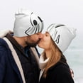 thumbnail image 5 of Yiaed Cute Ghost Simple Drawing Print Winter Beanie for Men Women, Fleece Lined Beanie Soft Warm Knit Hat Ski Stocking Cuffed Ca, 5 of 6