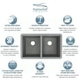 thumbnail image 3 of Transolid Radius Granite 31-in Undermount Kitchen Sink Kit with Grids, Strainers and Drain Installation Kit in Espresso, 3 of 7