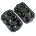 thumbnail image 5 of Bakexcel Non-Stick Jumbo Muffin Pans, 3.5" 6-Cup Set of 2 Baking Pans, Heavy Duty Carbon Steel Tins for Extra-Large Muffins & Cupcakes, 5 of 6