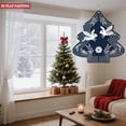 thumbnail image 2 of Metal Hanging Christmas Tree Wind Decorations - Abstract Circuitry Design with Flying Rabbits Perfect for Garden Spinners, 2 of 7