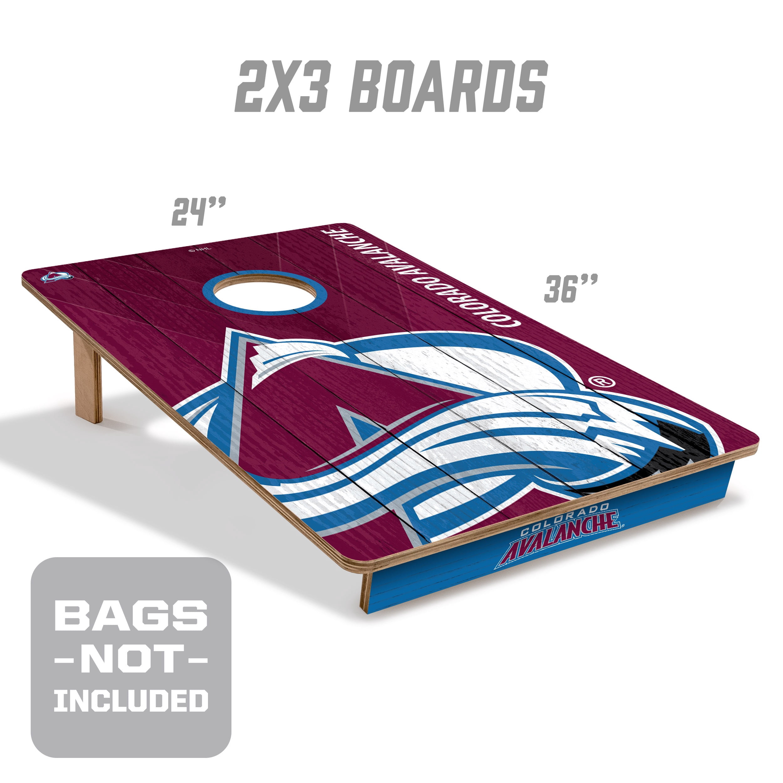 YouTheFan NHL Colorado Avalanche 2' x 3' Cornhole Game No Bags