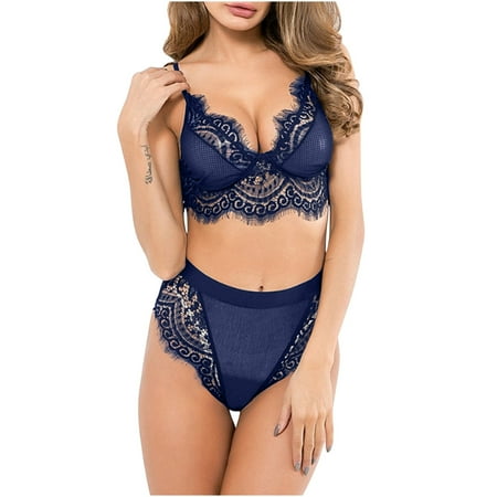 

CALAFEBILA 2022 MAKE LOVE Bed Linings Sexy Underwear Lace Sexy Hollow Bra Back Buckle Underwear Suit Bikini Suit