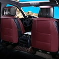 thumbnail image 2 of Maidao Car Seat Covers Leather Set Universal for Infiniti for QX70 2003-2017 5 Seats Waterproof Front Rear Cushion Protector Red, 2 of 10