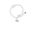 thumbnail image 2 of Delight Jewelry Heart with ''Basketball'' and AB Crystal - Silvertone Leaf Delicate Bracelet, 6.25+1.75", 2 of 4