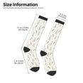 thumbnail image 5 of Fotbe Retro Rabbit print Women's Men's Novelty Crew Socks Cotton Socks Knee High Socks for Walking,Running,Nurses,Pregnancy, 5 of 9