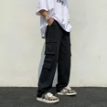 thumbnail image 3 of Pantalones casuales holgados de algodón blancos para hombre, con múltiples bolsillos, estilo funcional, los más vendidos de Shopee, comercio transfronterizo, pantalones de trabajo, 3 of 4