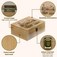 thumbnail image 3 of Rectangle Wooden Memory Keepsake Boxes with Lids for Anniversary Wedding Memory Birthday Valentines Day Farm 24.5x19.5x10.3cm, 3 of 9