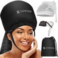 thumbnail image 1 of SISWOW Net Plopping Cap for Drying Curly Hair - Hair Dryer Bonnet Diffuser Cap for Curly, Speeds Up Drying Time, Safety Deep Conditioning At Home - Portable, Adjustable, 1 of 3