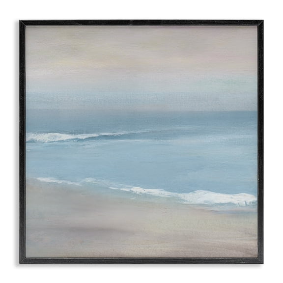 Stupell Industries Coastal Coalescing Ocean & Shore Black Framed Giclee Art, 12 x 12, by Carol Robinson