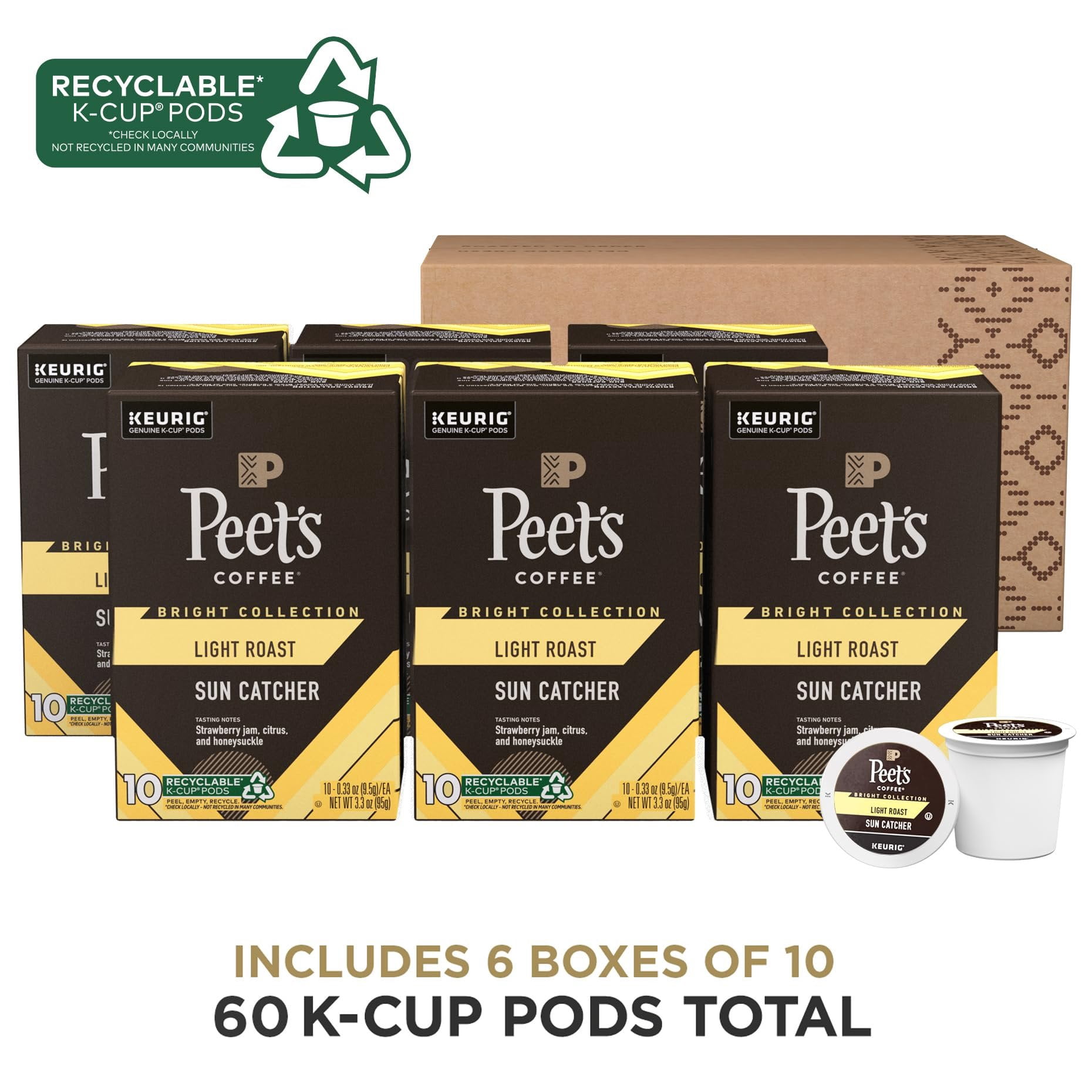Peet's Coffee Sun Catcher Light Roast Keurig K-Cup