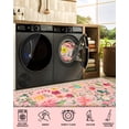 thumbnail image 4 of Alfombra CRYPTOLITE Boho Floral, lavable, 60 x 90 cm, para entrada, color rosa, 4 of 7