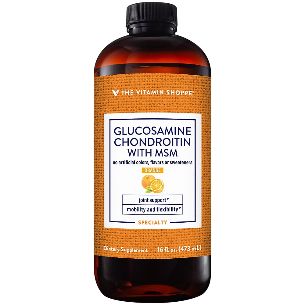 The Vitamin Shoppe Liquid Glucosamine Chondroitin with MSM, Supports