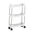 thumbnail image 4 of Carro de almacenamiento delgado, carrito rodante, soporte para frutas, carrito de almacenamiento deslizante, carrito organizador de baño para oficina, 3 capas simples, 4 of 8